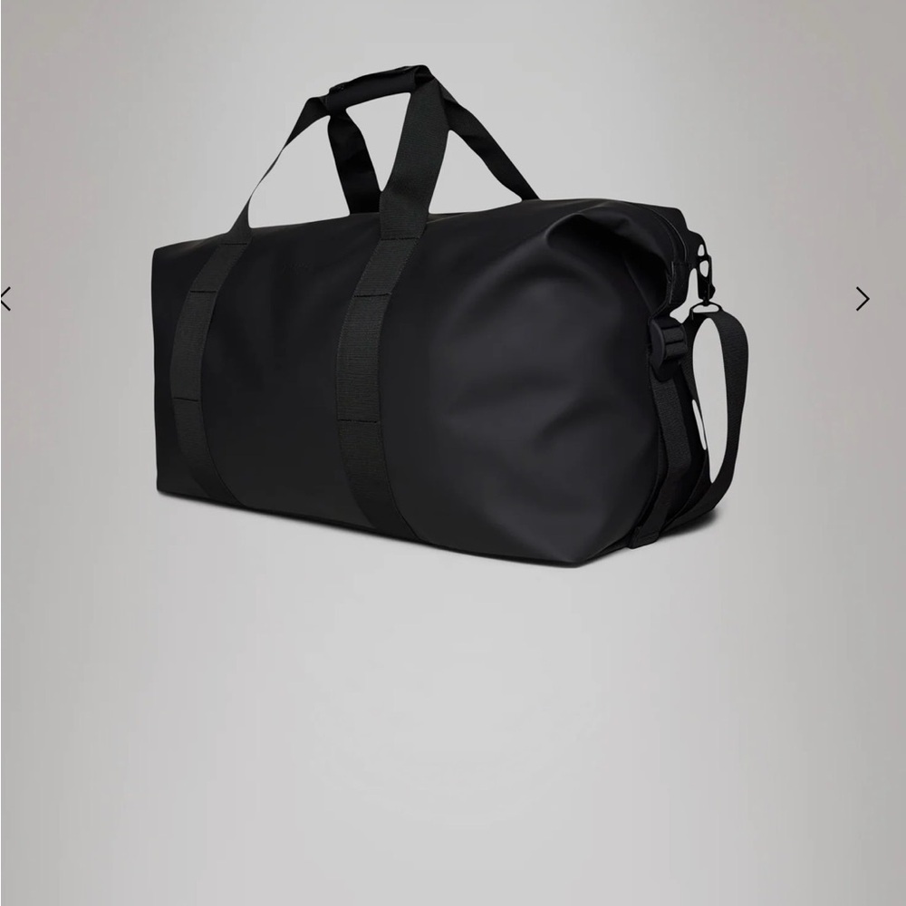 NWT Rains Black Duffel Bag